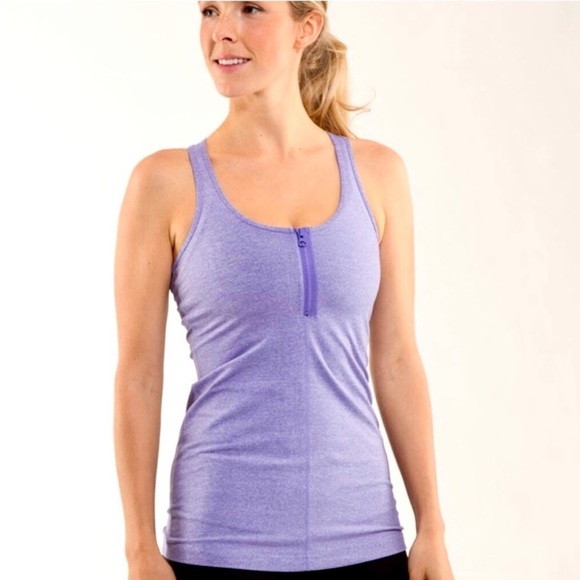 lululemon athletica Tops - Lululemon *Rare* Cool Racerback Zipper Tank